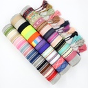 In stock 166 colors optional ethnic style blank ribbon bracelet embroidered tassel woven DIY wrist strap