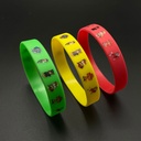 Wang Wang team PAWPATROL silicone bracelet children's color printing luminous dog patrol bracelet