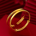 Gold-plated glossy push-pull bracelet Pinduoduo fast hand walking Vietnam sand gold light bracelet wedding bracelet for women