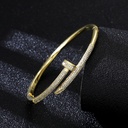 explosions ins card home nail bracelet does not fade light luxury 18k gold full diamond bracelet jewelry spot