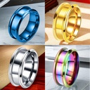 Stainless steel ring does not fade ins Wind 8mm double bevel groove billet dly titanium steel finger ring gold jewelry accessories