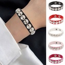 Japanese-Korean style rivet punk couple leather casual fashion trend bracelet explosive accessories boutique bracelet