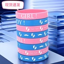 boy team girl men and women party printed rubber wristband multicolor silicone bracelet