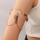 arm ring arm bracelet leaf Jewelry opening retro atmosphere creative metal jewelry fashion exaggerated