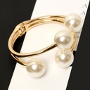 Double-layer Pearl Bracelet Women's Irregular Fashion Design Small Chanel Style Opening Alloy Bracelet Factory