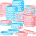 Custom Baby Sex Reveal Silicone Bracelet Shower Hand Ring Custom Team Boys and Girls Style Blue Powder Wristband