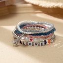 love Letter Crystal Bracelet ins Design Sense Niche Stacked Stretch Bracelet Tide Supply Factory