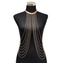 Hot Selling Fashion Plated Metal Snake Chain Multi-layer Tassel Beach Sexy Body Chain