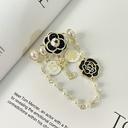 Fashion Brooch Camellia Alloy Pearl Fragrant Style Pin Exquisite Clothes Coat Corsage Accessories