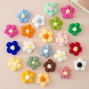 diy handmade wool flower hand woven flower crochet milk cotton wool puff flower clothing accessories