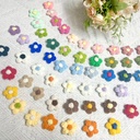 diy handmade wool flower hand woven flower crochet milk cotton wool puff flower clothing accessories