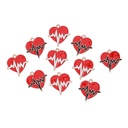 Valentine's Day Love Heart ECG diy Alloy Dropping Oil Jewelry Accessories Hair Accessories Keychain Pendant