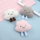 Cartoon cute plush cloud accessories Japanese creative white cloud smiley face accessories clothing hair accessories Accessories