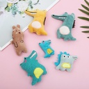 Cartoon crocodile clothing accessories dinosaur plush doll brooch shoes hat accessories plush animal head semi-finished products