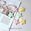 Plush 5.5cm fabric star cut shoes flower accessories shoe buckle DIY phone case accessories hair accessories material accessories