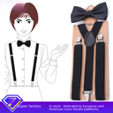 Source adult unisex Y-type monochrome strap clip bow tie strap set extended spot