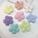 Bright color computer embroidery flower round 6cm five-petal flower jewelry accessories flower doll clothing diy accessories flower