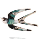 A generation of high-grade diamond-encrusted swallow brooch drop oil zinc alloy cartoon animal pin corsage jewelry