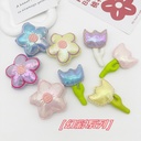 mermaid Ji colorful cotton filling Tulip brooch headband girl cute bag shoes clothing diy accessories