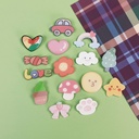Japanese-Korean Style Brooch Acrylic Cute Cartoon Smiley Flower Children's Pin Bag Small Pendant Student Badge