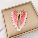 Diamond angel wings brooch all-match corsage White trendy fashion clothing accessories pin