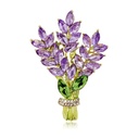 Lavender Bouquet brooch Crystal corsage exquisite all-match suit jacket pin buckle accessories