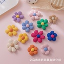 Cotton three-dimensional small flower brooch color fabric flower pin clothing hair rope accessories diy curtain accessories