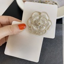 Camellia Pearl brooch Women's High-end Silk Towel Buckle Vintage Corsage Cute Metal Pin brooch