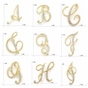 fashion English letter brooch inlaid with water Full drill brooch alloy corsage clothing accessories pin