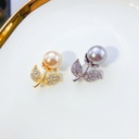 alloy color-shaped pearl brooch light luxury wind Net red spot brooch manufacturers accessories clothing