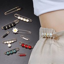 Factory skirt jeans waist buckle brooch corsage pin female resin accessories anti-exposure cardigan buckle