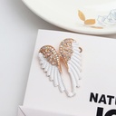 Europe and the United States creative diamond angel wings brooch corsage White fashion fashion accessories pin