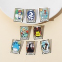 Diablo original series anime two dimensional peripheral brooch cartoon tarot shape metal badge clothing decoration