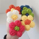 8cm Big Puff Flower Brooch Flower diy Handmade Clothing Accessories Big Wool Flower Flower Decorative Flower ins