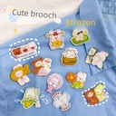 Acrylic Brooch Cartoon Cute Korean Girl Acrylic Decoration Badge Backpack Clothes Hanging Decoration