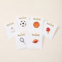 Personalized ins Trendy Basketball Football Brooch Cartoon Sports Souvenir Metal Badge Bag Clothes Decorations