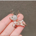 Electroplated Deer Brooch Birthday Gift Japanese Style Cute Distinctive Coat Sweater Pin Decoration Exquisite Low Collar Accessories