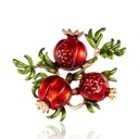 Fashion handmade DIY fruit brooch Joker personalized alloy oil drop pomegranate brooch corsage factory supply spot