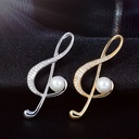 Note brooch high-end women's exquisite niche design corsage simple fashion clothes suit pin accessories