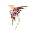 Chinese Style Enamel Color Phoenix Brooch Luxury High-end Animal Corsage Pin Coat Accessories