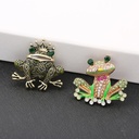 Frog Brooch Temperament Metal Drop Oil Brooch Animal Pin Men and Women Clothes Decorative Corsage Spot