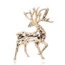 three-dimensional deer brooch Golden Christmas deer Animal Men's corsage women's clothing accessories Korean