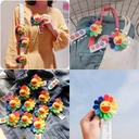 Korean ins Sunflower Brooch Brilliance Yu Same Style Colorful Smiling Face Takashi Murakami Japanese Pendant Small Pin Accessories