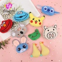 Cotton filling animal head toy accessories cartoon plush brooch decoration diy cute mobile phone bag pendant semi-finished products