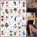 in stock waterproof long-lasting small fresh tattoo stickers for men and women flowers butterfly Korean tattoo tattoo stickers