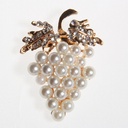 fashion 5cm diamond crystal brooch corsage all-match Pearl clothing accessories rhinestone pin