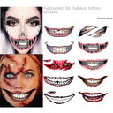 Cross Border Halloween Mouth Scar Tattoo Sticker Horror Lip Makeup Decorative Thriller Lip Scar Tattoo