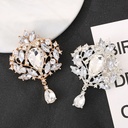 exaggerated elegant big water drop pendant brooch corsage collar pin clothing accessories jewelry female