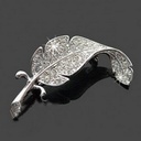 Korean Joker Small Jewelry Sweet Full Diamond Leaves Brooch Men's and Women's General Pins Yiwu Accessories