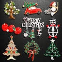 Cross Border Christmas brooch Fawn Snowman Christmas Tree Corsage Alloy Diamond Drop Oil Christmas brooch brooch